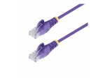 StarTech.com 2.5m lilla &otilde;huke CAT6 Ethernet kaabel, kaitsekattega, 28AWG, LSZH CAT 5/5e/6 varjestamata paariskeeratud (UTP) 2.5m lilla patch-kaabel