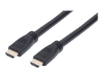 Manhattan HDMI kaabel koos Ethernetiga (CL3 klassifitseeritud, sobib seinasiseseks kasutamiseks), 4K@60Hz (Premium High Speed), 10m, mees-mees, mus...