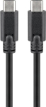 Goobay 67976 USB-C 3.1 p&otilde;lvkonna 1 kaabel, must, 1m Goobay USB-C laadimis- ja s&uuml;nkroonimiskaabel USB-C mees USB-C mees