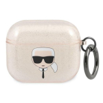 Karl Lagerfeld KLA3UKHGD AirPods 3 kate Kuldne Glitter Karl` pea