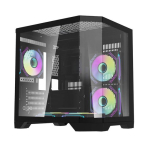 Darflash FT350 arvutikarp + 5 aRGB ventilaatorit (must)