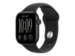 Apple Watch Series 12 GPS 42mm Black Aluminium Case with Black Sport Band - M/L Apple