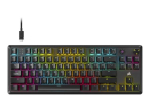 CORSAIR K70 CORE TKL Tenkeyless Mehaaniline m&auml;nguklaviatuur Taustavalgustus RGB LED CORSAIR MLX RED Must Must ABS DS Klaviatuurikatted