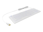 KeySonic KSK-6031INEL-Wh klaviatuur sinine juhtmestus Saksa