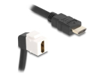 Delock HDMI-kaabel 20cm Must Valge