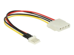 Delock Power Supply Adapter 15cm Must Punane Kollane