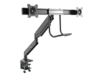 StarTech.com Desk Mount Dual Monitor Arm, Ergonomic Dual Monitor VESA Mount for 32 17.6lbs (8kg) Displays, Crossbar Handle for Synchronized Full Mo