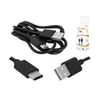 Lamex LX8427-1.5 USB - USB Type-C andme- ja laadimiskaabel 1.5m / must