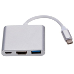 RoGer multimeedia adapter Type-C kuni HDMI (4K @ 30Hz, 1080P @ 60Hz) + USB 3.0 h&otilde;bedane