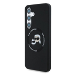 Karl Lagerfeld Liquid Silicone K&CH Heads MagSafe &uuml;mbris Samsung Galaxy S25+ jaoks / must
