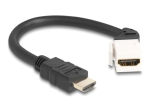 Delock HDMI-kaabel 20cm Must Valge