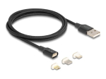 Delock USB laadija adapterikomplekt 1m must