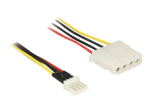 Delock Power Supply Adapter 30cm Must Punane Kollane