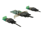DeLock PCI Express kaart 2 x Serial RS-422/485 adapter PCI Express 2.0 x1 1Mbps