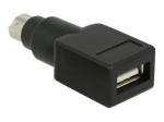 Delock klaviatuuri/h&uuml;ppaja adapter must