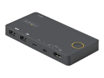 StarTech.com 2-portine h&uuml;briidne USB-A HDMI & USB-C KVM , &uuml;ksik 4K 60Hz HDMI 2.0 monitor, kompaktne laua- ja/v&otilde;i s&uuml;learvuti HDMI KVM , USB bussi po...