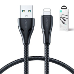Joyroom USB - Lightning kaabel Surpass seeria 2.4A 1.2m / must
