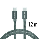 Swissten Tekstiil Fast Charge 3A USB-C / USB-C Andmete ja laadimiskaabel 1.2m