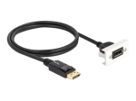 Delock DisplayPort Kabel 1m Must Valge