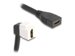 Delock HDMI-kaabel 20cm Must Valge