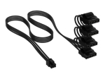 CORSAIR 6 pin sisemine toite mees kuni 4 pin &uuml;henduse mees toitekaabel must