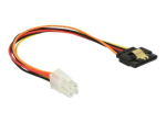 Delock 20cm toiteadapter punane/kollane