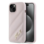 Karl Lagerfeld KLHCP15MPQDSMGP Hardcase Diagonal Quilted Sc iPhone 15 Plus/14 Plus jaoks 6.7" / roosa