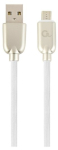 Gembird CC-USB2R-AMMBM-2M-W Premium kummi Micro-USB laadimis- ja andmekaabel 2m / valge