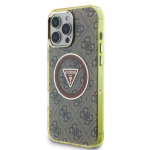 Guess IML 4G Glitter and Triangle Logo MagSafe kaitse&uuml;mbris Apple iPhone 16 Pro jaoks