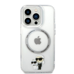 Karl Lagerfeld IML Karl and Choupette MagSafe &Uuml;mbris iPhone 13 Pro jaoks / l&auml;bipaistev