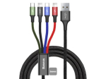 Baseus 4-in-1 USB Lightning Micro-USB kaabel - 1,2m