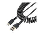 StarTech.com 3ft (1m) USB A to C Laadimiskaabel, Keeruv Raske Laadimis- ja S&uuml;nkroonimis USB-C kaabel, K&otilde;rglause USB 2.0 A to Type-C, Karuvillast