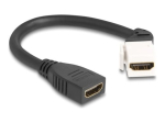 Delock HDMI-kaabel 20cm Must Valge