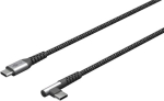 Goobay 64659 USB-C USB-C tekstiilkaabel metallist pistikutega, 1 m USB-C USB-C