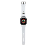 Karl Lagerfeld rihm KLAWMSLKNH 3D kumm Karl pea Apple Watch 38/40/41mm jaoks / valge