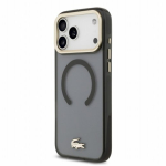 Lacoste IML l&ouml;&ouml;gikindel Petit Pique kuldne logo MagSafe &uuml;mbris iPhone 18 Pro Max jaoks / must