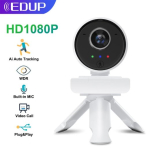 EDUP 1080P Full HD veebikaamera / autofookus / nutikas WiFi mikrofoniga / portree j&auml;lgimine / USB / 4K