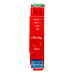 Shelly Pro 1PM DIN-r&ouml;&ouml;pa l&uuml;liti koos voolu m&otilde;&otilde;tmisega, 1 kanal, WiFi/LAN