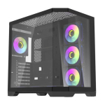 Darflash FT418 PRO arvutikarp + 7 aRGB ventilaatorit (must)