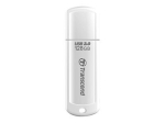 Transcend JetFlash 730 128GB USB 3.0 m&auml;lm&auml;lupulk valge