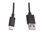 Langberg 1m Must USB Type-C Kaabel