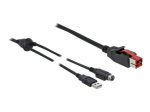 Delock Tugevdatud USB Kaabel 2m Must
