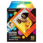 Fujifilm Instax Square Rainbow (10) Instant Film 72 x 86 mm 2.4 x 2.4" Image Area; 3.4 x 2.8" Print Size Quantity 10