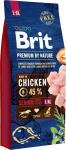 BRIT Premium by Nature Senior suur/v&auml;ga suur kana kuiv koera toit - 15 kg