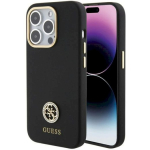 Guess GUHCP15LM4DGPK Silicone Logo Strass 4G Hardcase iPhone 15 Pro jaoks 6.1" / must