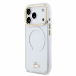Lacoste IML l&ouml;&ouml;gikindel Petit Pique kuldne logo MagSafe &uuml;mbris iPhone 18 Pro jaoks / l&auml;bipaistev
