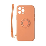 Mocco Pastel Ring silikoonist tagakaas Apple iPhone 12 Max jaoks oranž