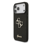 Guess PU Fixed Glitter 4G Metal Logo Kaitsekaas Apple iPhone 17 Pro Max jaoks