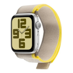 OBAL:ME Tekstiilrihm Apple Watch 42-49mm M-L jaoks / beež/kollane
