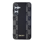 DKNY PU nahast ruudulise mustriga MagSafe &uuml;mbris Samsung Galaxy S24 jaoks / must